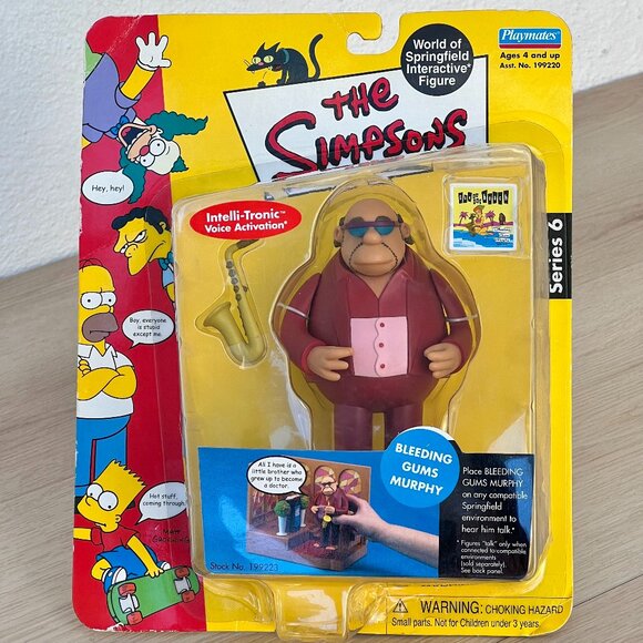 New In Box The Simpsons Bleeding Gums Murphy (2001 Series 6) Action Figure - Picture 1 of 16